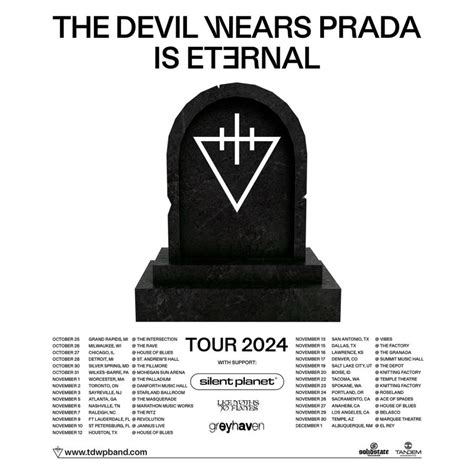 the devil wears prada tour setlist